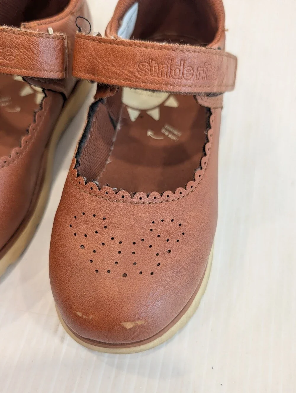 STRIDE RITE Sophia Girls' Brown Mary Jane Strap Shoes Size 12